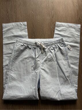 GAP - Women’s XS - Light Blue Striped Cotton Drawstring Pants